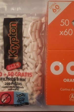 OCB Orange Regular Corto (70mm) más 4000 filtros con papel Slim 6x15mm