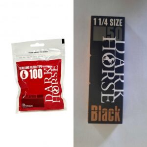 2500 Filtri Dark Horse Slim Long Wrapped - 6x22mm + 25 Libretti cartine 78mm