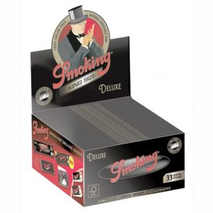 Papel Smoking Negro Deluxe King Size largo (110mm)